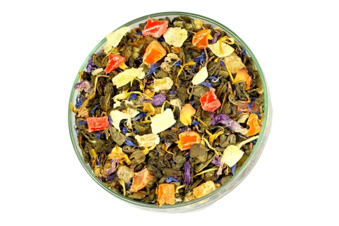 Herbata Zielona Zimowa Ceylon DANCING QUEEN (OT) (50g) ananas kokos bławatek